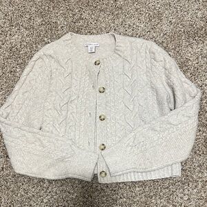 NWOT- Sincerely Jules Women's Cream Cable Knit Cardigan